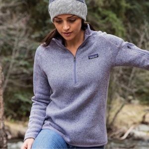 Patagonia Smokey Violet 1/4 Zip Better Sweater, size Small